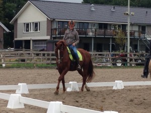 Dorine Erkens en Ubrique tijdens de Centered Riding opleiding september 2015